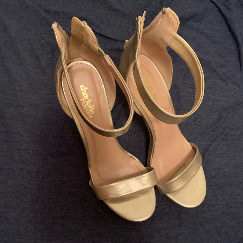 Gold High Heels - Picture 2 of 6